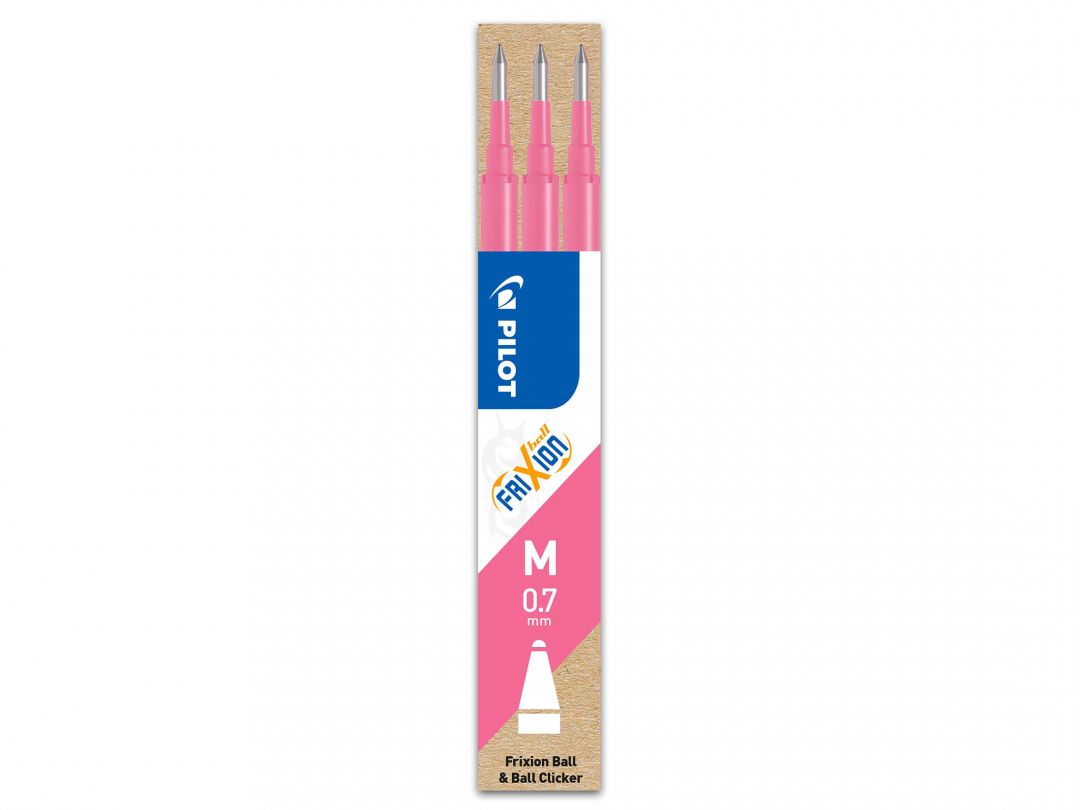 Wkład do pióra kulkowego Frixion Ball 0,7 mm. różowy (3 szt.) Pilot